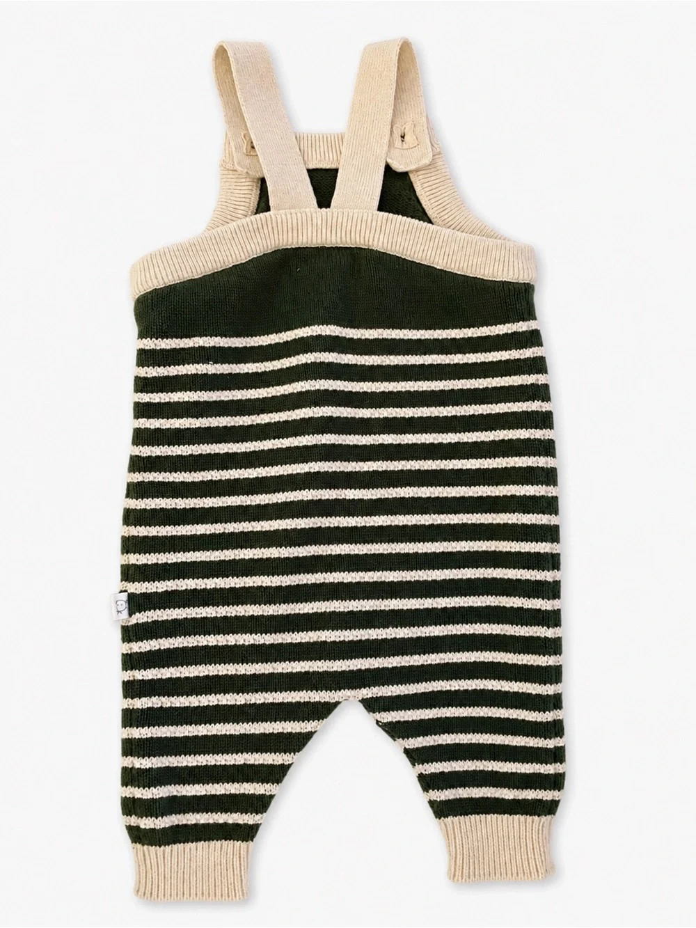 MORI Knitted Stripe Overall+ Ribbed Turtleneck Bodysuit 0-3M